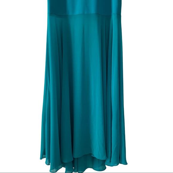 NWT BCBG Max Azria Orlena Double-Strap Gown Teal 02 - Picture 9 of 15
